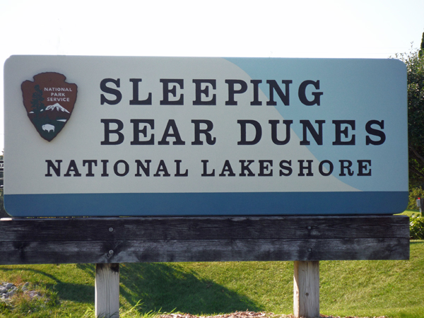sign: Sleeping Bear Dunes National Lakeshore